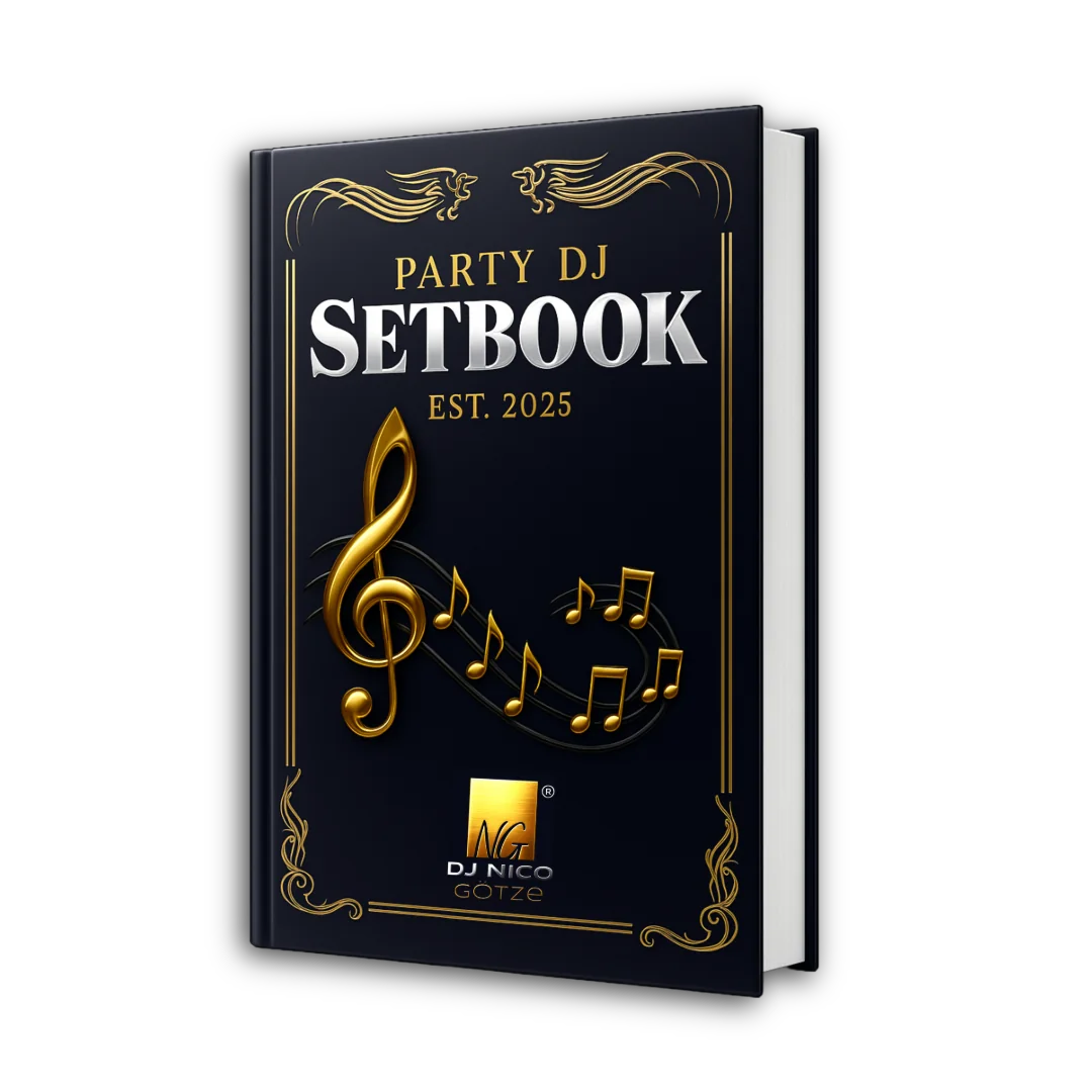 Party DJ Setbook von DJ NICO GÖTZE – professionelles Nachschlagewerk mit 605 Sets, 100 % Camelot & BPM
