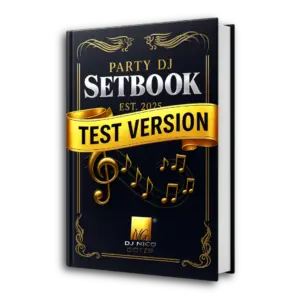 Testversion des Party DJ Setbooks von DJ Nico Götze mit 8 exklusiven DJ-Sets und Einblick in das Camelot-System, das in der Vollversion mit 24 professionellen Camelot-Mini-Wheels erklärt wird.