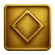 Goldenes 3D-Icon mit Diamant-Symbol, das Premium-Qualität und Standardisierung als Branchenmaßstab darstellt.