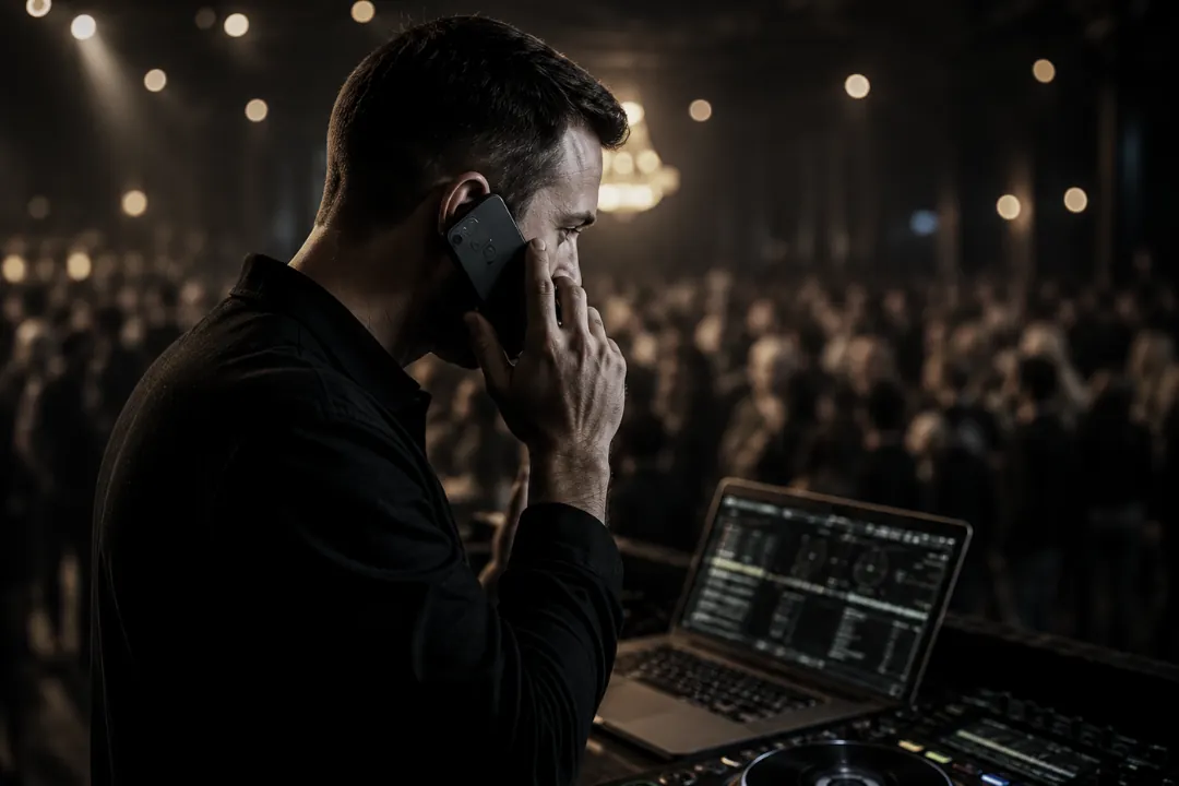 DJ übernimmt kurzfristig einen Event und nutzt eine gemeinsame musikalische Entscheidungsgrundlage im DJ Team.